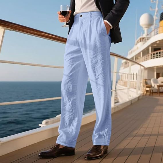 Linen Casual Wide-Leg Pants