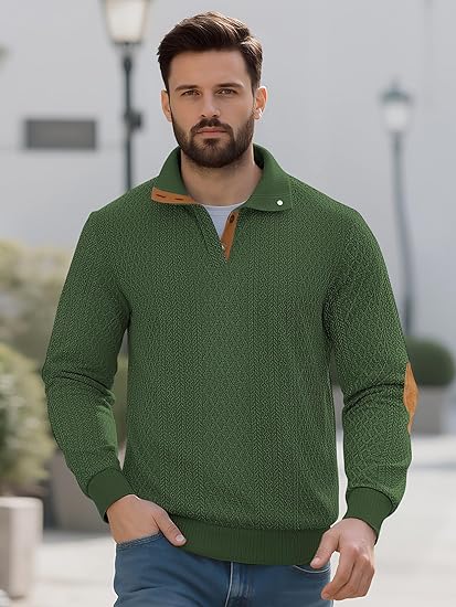 Men's casual outdoor block stripe sweatshirt