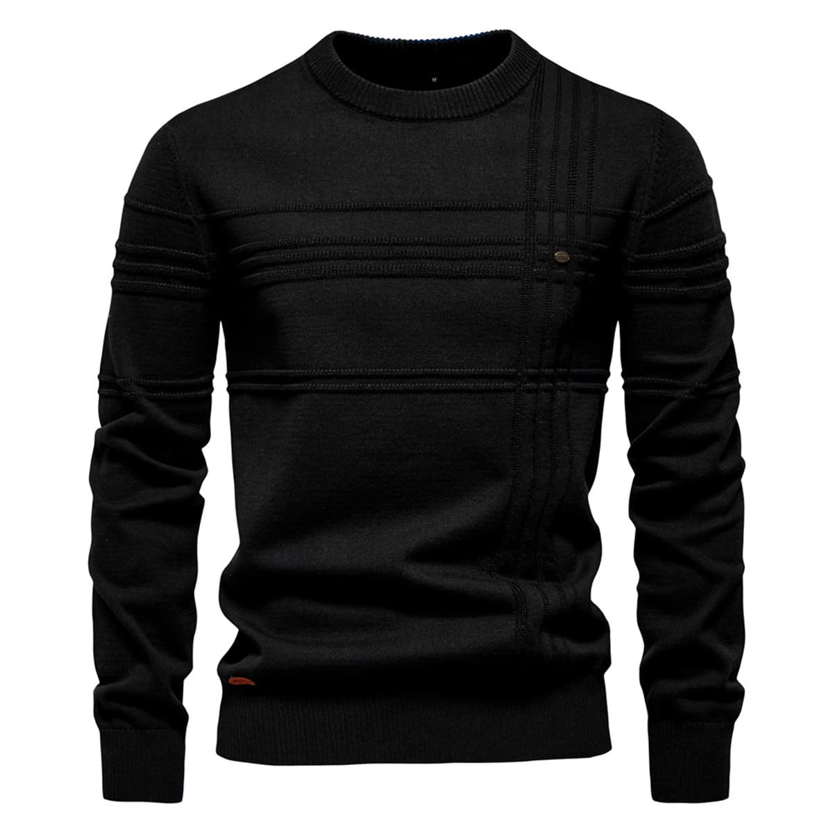 Men’s Crosshatch Knit Pullover Sweater