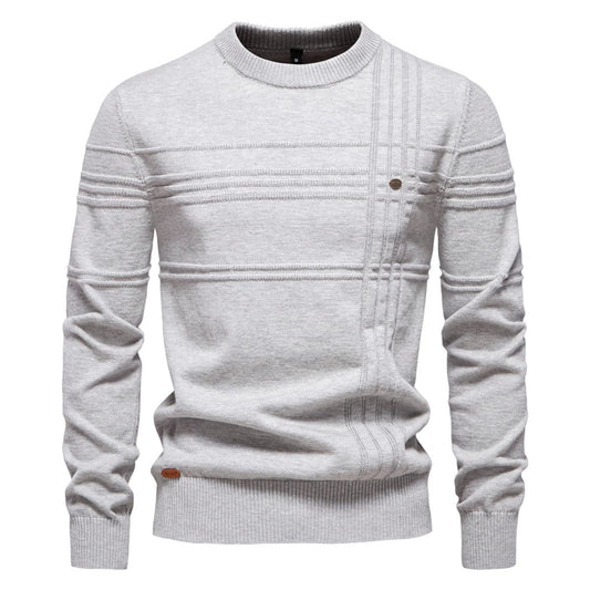 Men’s Crosshatch Knit Pullover Sweater